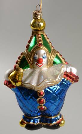 Kurt Adler Christmas Ornament Circus Clown - Boxed