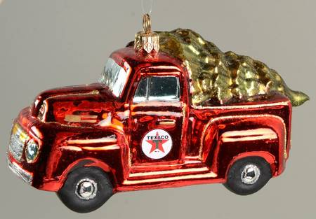 Kurt Adler Christmas Ornament Texaco Truck W/Tree - Boxed