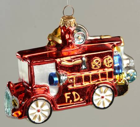 Kurt Adler Christmas Ornament Fire Engine - Boxed