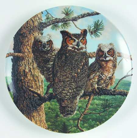 Under Mothers Wing-Plate Lofty Limb:Great Horned Owl - Boxed