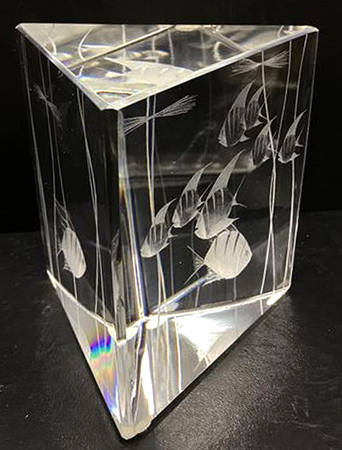 Kosta Boda Figurines Prism Fish Aquarium - Boxed