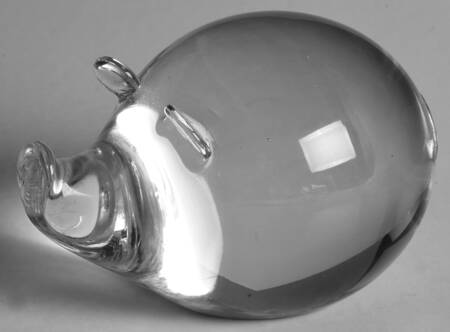 Kosta Boda Figurines Pig Paperweight - No Box