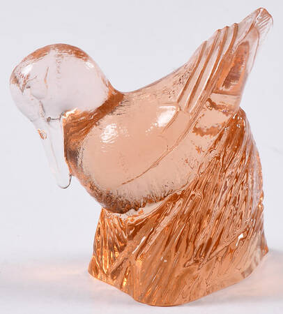 Kosta Boda Figurines World Wildlife Fund Bird-Orange - No Box