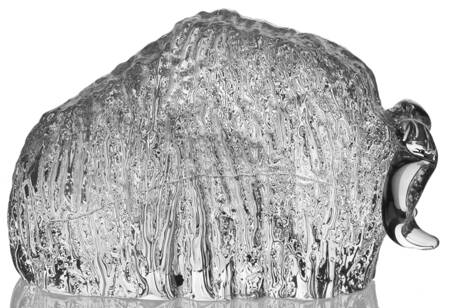Kosta Boda Figurines Musk Ox-Clear - No Box