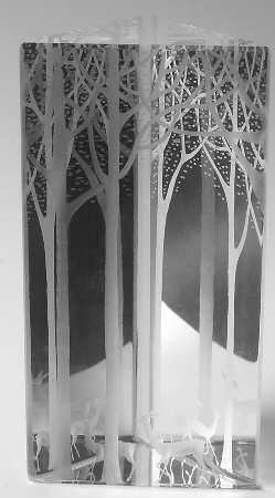 Kosta Boda Figurines Triangular Prism- Deer Forest - Boxed