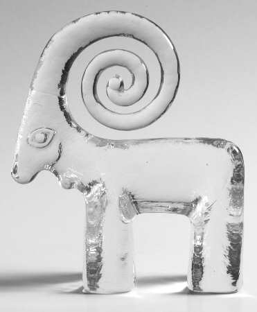Kosta Boda Figurines Ram - No Box