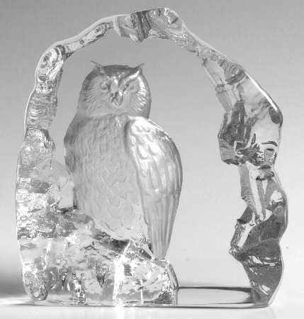 Kosta Boda Figurines Owl Sculpture - Boxed