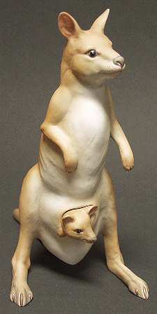 Kazmar Porcelain Figurines Kangaroo And Joey - No Box