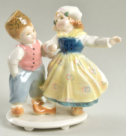 Karl Ens Figurine Dutch Boy And Girl Dancing - No Box