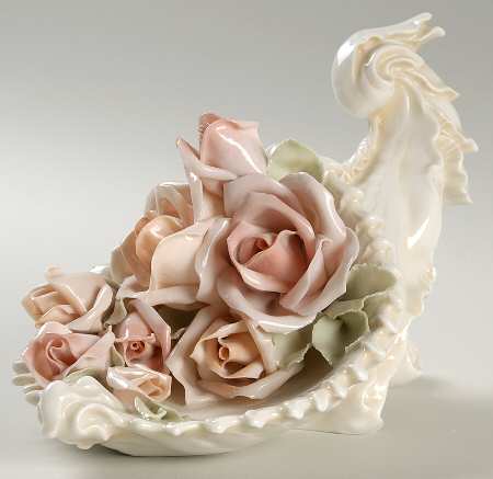 Karl Ens Figurine Roses Flower Arrangement - No Box