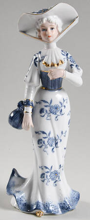 KPM Figurines Victorian Lady With Bag - No Box