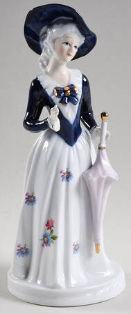 KPM Figurines Victorian Lady With Umbrella - No Box