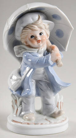 KPM Figurines Boy With Umbrella - No Box