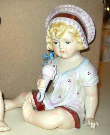 KPM Figurines Piano Girl W/ Rattle - No Box