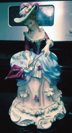 KPM Figurines Lady With Parasol - No Box