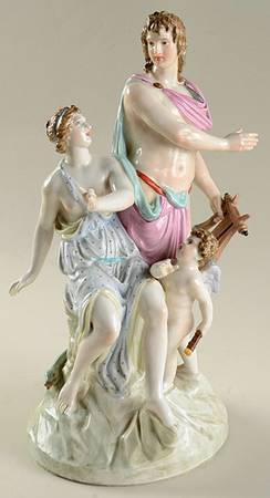 KPM Figurines Couple With Cherubs - No Box