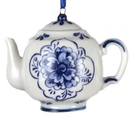 China & Lace - Delft Blue Teapot B - No Box Nb57a