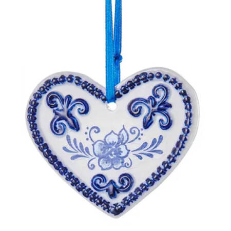 China & Lace - Delft Blue Heart - No Box