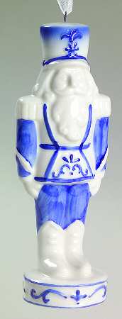 China & Lace - Delft Blue Nutcracker White Boots - No Box