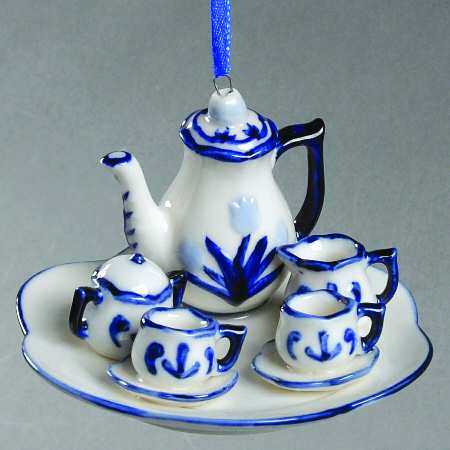 China & Lace - Delft Blue Tea Set - No Box
