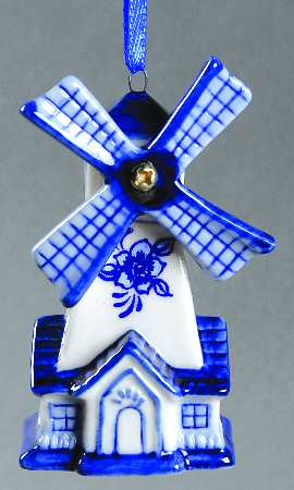 China & Lace - Delft Blue Windmill - No Box