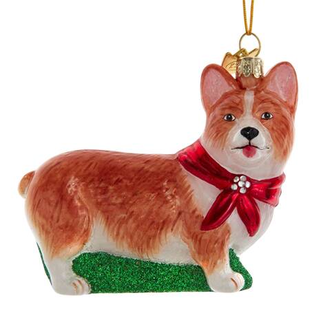 Pet Parade (Bown Glass) Corgi With Scarf - No Box