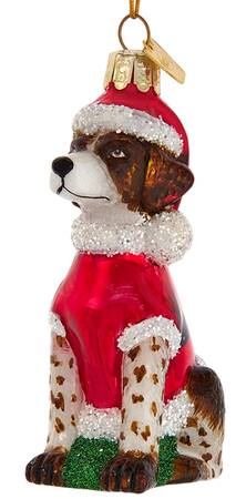 Pet Parade (Bown Glass) German Pointer In Santa Suit - No Box