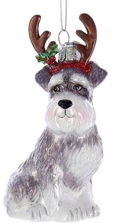 Pet Parade (Bown Glass) Schnauzer With Antlers - No Box