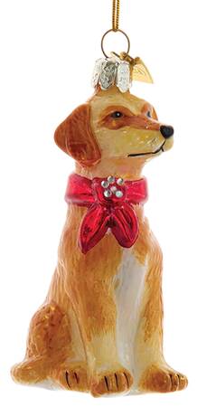 Pet Parade (Bown Glass) Yellow Lab With Scarf - No Box