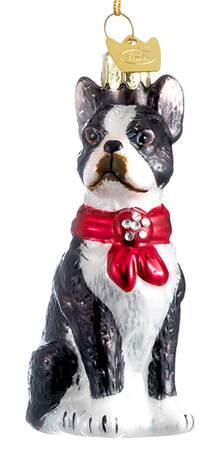 Pet Parade (Bown Glass) Boston Terrier With Scarf - No Box