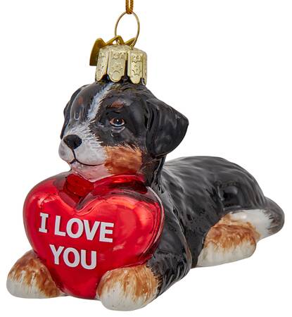 Pet Parade (Bown Glass) Bernese Mountain Dog With Heart - No Box