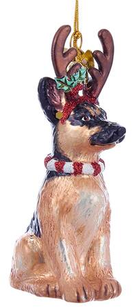Pet Parade (Bown Glass) German Shepherd With Antlers - No Box