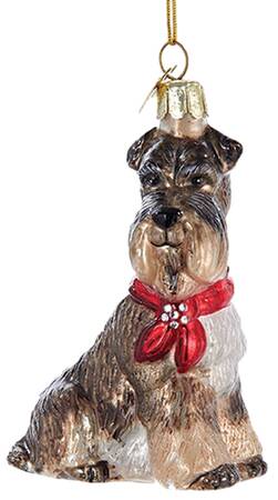 Pet Parade (Bown Glass) Schnauzer With Scarf - No Box