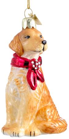 Pet Parade (Bown Glass) Golden Retriever With Scarf - No Box