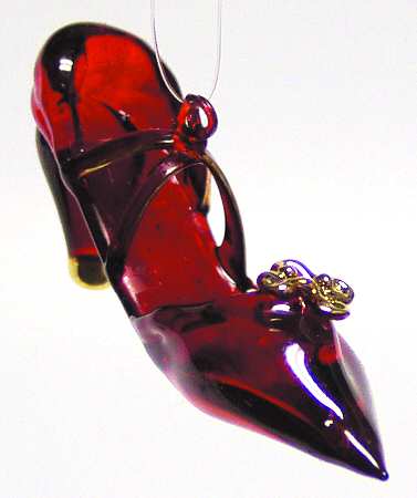 Kurt Adler Crystal Ornaments Shoe-Strap - Boxed