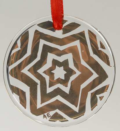Kosta Boda  Ornaments Glimmer-Gold Stars - Boxed