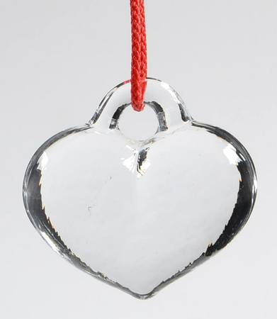 Kosta Boda  Ornaments Heart-Clear - Boxed