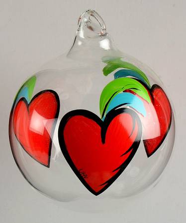 Kosta Boda  Ornaments Heart - Ball Ornament - With Box