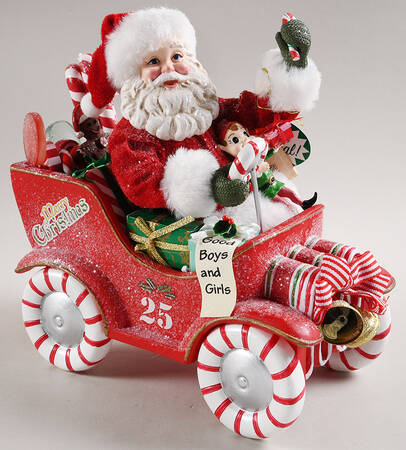 Fabriche Santas Santa In A Candy Car:Good Boys&Girls - Boxed