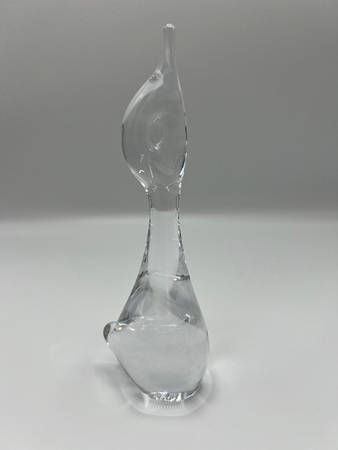 FM Konstglas Art Glass Duck Stretching-Small - No Box