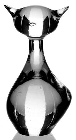 FM Konstglas Art Glass Cat - No Box
