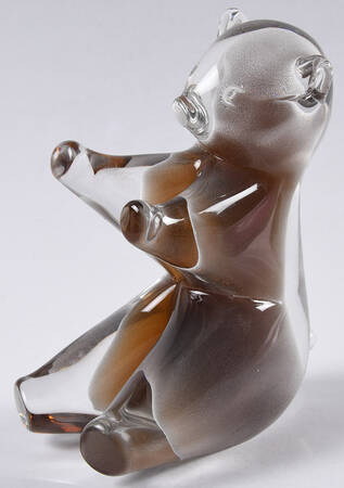 FM Konstglas Art Glass Bear-Brown - No Box