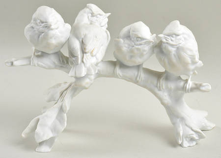 Birds 4 Baby Titmice-(White Bisque) - No Box