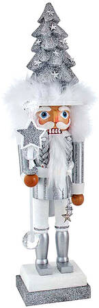 Hollywood Nutcracker Silver Christmas Tree Hat - Boxed