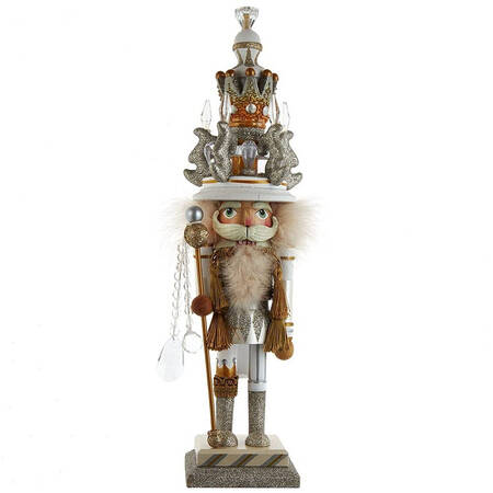 Hollywood Nutcracker White And Gold King - Boxed