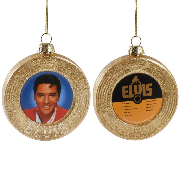 Elvis - Blown Glass Gold Record - Boxed