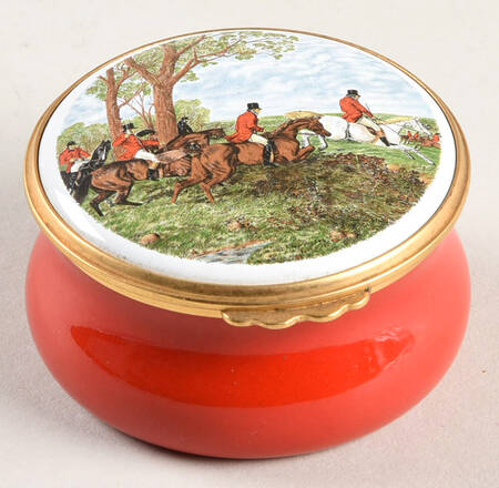Kingsley Enamels Boxes Fox Hunt-Hunting Scene - Boxed