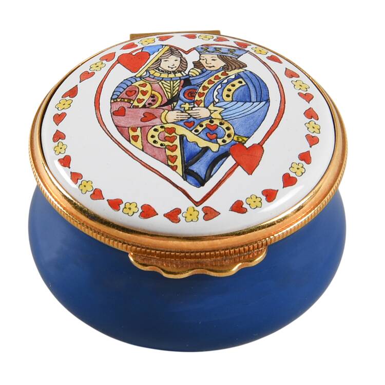 Kingsley Enamels Boxes King & Queen Of Hearts - No Box