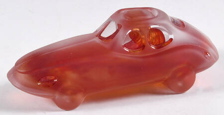 Car-Toons Red Frosted Jaguar - No Box