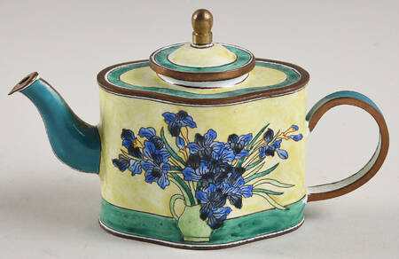 Enamel Teapots Van Gogh Irises - No Box